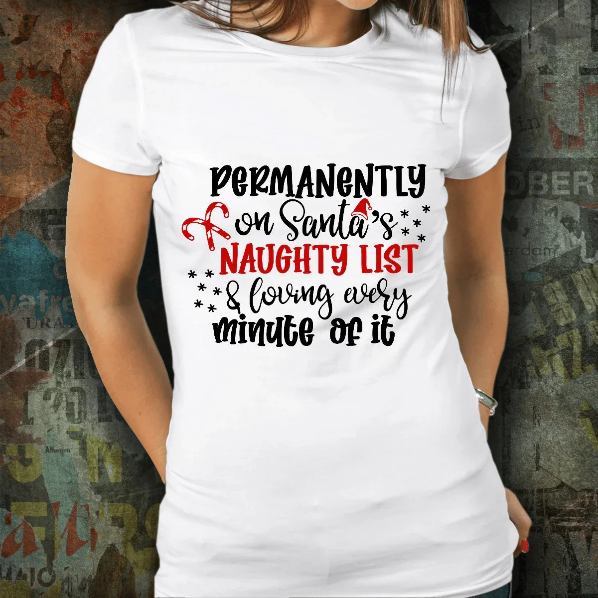 Funny Santa Naughty List Tee Shirt