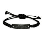 Nebraska is my home Gifts, Lovely Nebraska Birthday Christmas Black Rope Bracelet For People from Nebraska, Men, Women, Friends