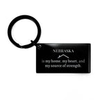 Nebraska is my home Gifts, Lovely Nebraska Birthday Christmas Keychain For People from Nebraska, Men, Women, Friends