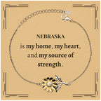 Nebraska is my home Gifts, Lovely Nebraska Birthday Christmas Sunflower Bracelet For People from Nebraska, Men, Women, Friends