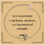 New Hampshire is my home Gifts, Lovely New Hampshire Birthday Christmas Sunflower Bracelet For People from New Hampshire, Men, Women, Friends