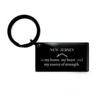 New Jersey is my home Gifts, Lovely New Jersey Birthday Christmas Keychain For People from New Jersey, Men, Women, Friends