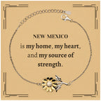 New Mexico is my home Gifts, Lovely New Mexico Birthday Christmas Sunflower Bracelet For People from New Mexico, Men, Women, Friends