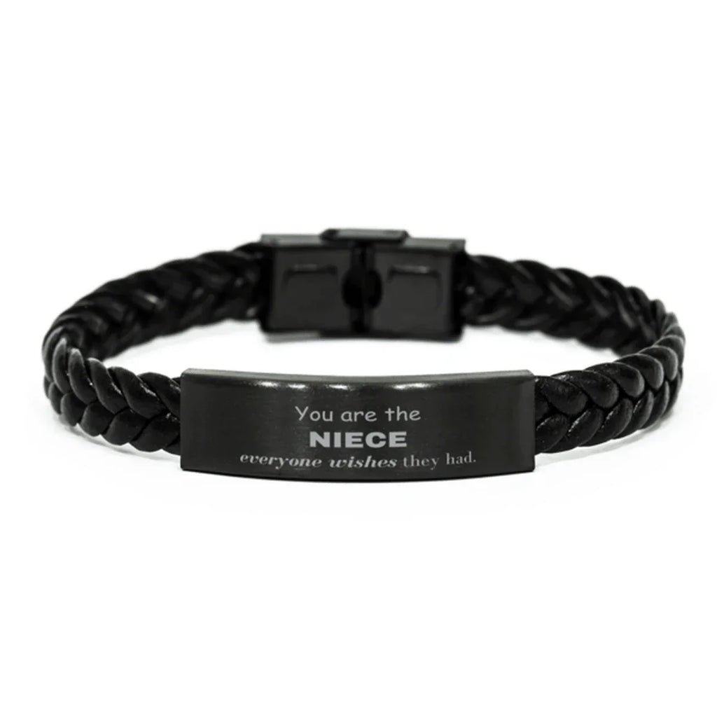 Niece Braided Leather Bracelet, Everyone wishes they had, Inspirational Bracelet For Niece, Niece Gifts, Birthday Christmas Unique Gifts For Niece