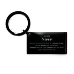 Niece Keychain Gifts, To My Niece You are braver than you believe, stronger than you seem, Inspirational Gifts For Niece Engraved, Birthday, Christmas Gifts For Niece Men Women