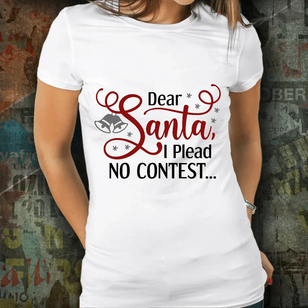 Funny Santa Tee Shirt - I plead no contest