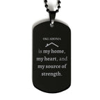 Oklahoma is my home Gifts, Lovely Oklahoma Birthday Christmas Black Dog Tag For People from Oklahoma, Men, Women, Friends