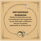 Orthopedic Surgeon Sunflower Bracelet - Thanks for being who you are - Birthday Christmas Jewelry Gifts Coworkers Colleague Boss