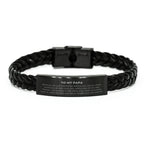 Papa Braided Leather Bracelet Birthday Christmas Unique Gifts Behind you, all your memories, before you, all your dreams