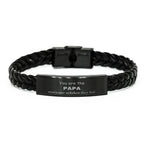 Papa Braided Leather Bracelet, Everyone wishes they had, Inspirational Bracelet For Papa, Papa Gifts, Birthday Christmas Unique Gifts For Papa