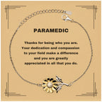 Paramedic Sunflower Bracelet - Thanks for being who you are - Birthday Christmas Jewelry Gifts Coworkers Colleague Boss
