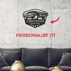 Classic Car Custom Name Indoor Outdoor Steel Wall Sign