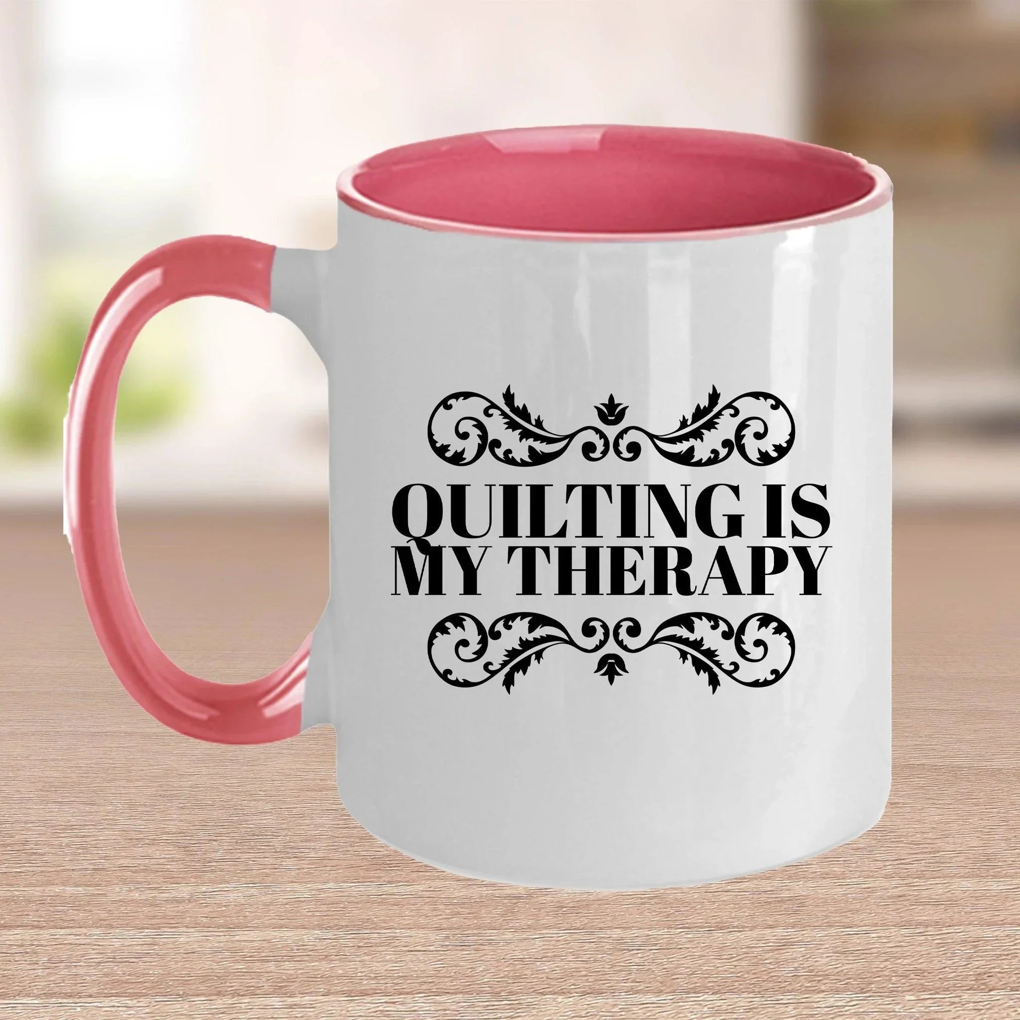 Quilting is My Therapy Ceramic Coffee Mug Travel Mug Gift for Quilter
