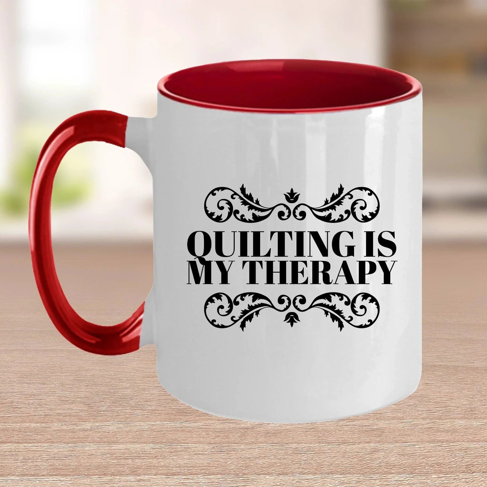 Quilting is My Therapy Ceramic Coffee Mug Travel Mug Gift for Quilter