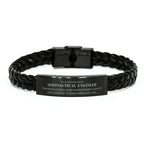 Remarkable Aeronautical Engineer Gifts, Your dedication and hard work, Inspirational Birthday Christmas Unique Braided Leather Bracelet For Aeronautical Engineer, Coworkers, Men, Women, Friends