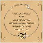 Remarkable Agent Gifts, Your dedication and hard work, Inspirational Birthday Christmas Unique Sunflower Bracelet For Agent, Coworkers, Men, Women, Friends