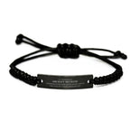 Remarkable Aircraft Mechanic Gifts, Your dedication and hard work, Inspirational Birthday Christmas Unique Black Rope Bracelet For Aircraft Mechanic, Coworkers, Men, Women, Friends