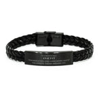 Remarkable Analyst Gifts, Your dedication and hard work, Inspirational Birthday Christmas Unique Braided Leather Bracelet For Analyst, Coworkers, Men, Women, Friends