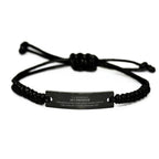 Remarkable Auctioneer Gifts, Your dedication and hard work, Inspirational Birthday Christmas Unique Black Rope Bracelet For Auctioneer, Coworkers, Men, Women, Friends