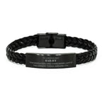 Remarkable Bailiff Gifts, Your dedication and hard work, Inspirational Birthday Christmas Unique Braided Leather Bracelet For Bailiff, Coworkers, Men, Women, Friends
