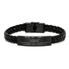 Remarkable Barber Gifts, Your dedication and hard work, Inspirational Birthday Christmas Unique Braided Leather Bracelet For Barber, Coworkers, Men, Women, Friends