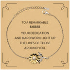 Remarkable Barber Gifts, Your dedication and hard work, Inspirational Birthday Christmas Unique Sunflower Bracelet For Barber, Coworkers, Men, Women, Friends