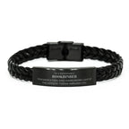 Remarkable Bookbinder Gifts, Your dedication and hard work, Inspirational Birthday Christmas Unique Braided Leather Bracelet For Bookbinder, Coworkers, Men, Women, Friends