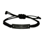 Remarkable Clerk Gifts, Your dedication and hard work, Inspirational Birthday Christmas Unique Black Rope Bracelet For Clerk, Coworkers, Men, Women, Friends