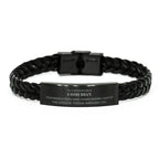 Remarkable Comedian Gifts, Your dedication and hard work, Inspirational Birthday Christmas Unique Braided Leather Bracelet For Comedian, Coworkers, Men, Women, Friends