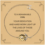 Remarkable Cook Gifts, Your dedication and hard work, Inspirational Birthday Christmas Unique Sunflower Bracelet For Cook, Coworkers, Men, Women, Friends