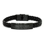 Remarkable Correctional Officer Gifts, Your dedication and hard work, Inspirational Birthday Christmas Unique Braided Leather Bracelet For Correctional Officer, Coworkers, Men, Women, Friends