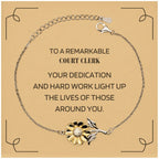 Remarkable Court Clerk Gifts, Your dedication and hard work, Inspirational Birthday Christmas Unique Sunflower Bracelet For Court Clerk, Coworkers, Men, Women, Friends