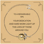 Remarkable CPA Gifts, Your dedication and hard work, Inspirational Birthday Christmas Unique Sunflower Bracelet For CPA, Coworkers, Men, Women, Friends