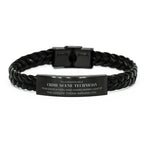 Remarkable Crime Scene Technician Gifts, Your dedication and hard work, Inspirational Birthday Christmas Unique Braided Leather Bracelet For Crime Scene Technician, Coworkers, Men, Women, Friends