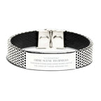 Remarkable Crime Scene Technician Gifts, Your dedication and hard work, Inspirational Birthday Christmas Unique Stainless Steel Bracelet For Crime Scene Technician, Coworkers, Men, Women, Friends