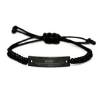 Remarkable Dentist Gifts, Your dedication and hard work, Inspirational Birthday Christmas Unique Black Rope Bracelet For Dentist, Coworkers, Men, Women, Friends