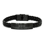 Remarkable Designer Gifts, Your dedication and hard work, Inspirational Birthday Christmas Unique Braided Leather Bracelet For Designer, Coworkers, Men, Women, Friends