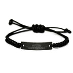 Remarkable Dispatcher Gifts, Your dedication and hard work, Inspirational Birthday Christmas Unique Black Rope Bracelet For Dispatcher, Coworkers, Men, Women, Friends