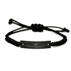 Remarkable EMT Gifts, Your dedication and hard work, Inspirational Birthday Christmas Unique Black Rope Bracelet For EMT, Coworkers, Men, Women, Friends