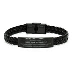 Remarkable Executive Assistant Gifts, Your dedication and hard work, Inspirational Birthday Christmas Unique Braided Leather Bracelet For Executive Assistant, Coworkers, Men, Women, Friends