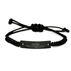 Remarkable Executive Gifts, Your dedication and hard work, Inspirational Birthday Christmas Unique Black Rope Bracelet For Executive, Coworkers, Men, Women, Friends