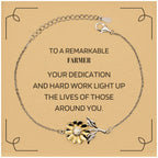Remarkable Farmer Gifts, Your dedication and hard work, Inspirational Birthday Christmas Unique Sunflower Bracelet For Farmer, Coworkers, Men, Women, Friends