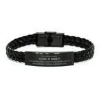 Remarkable Game Warden Gifts, Your dedication and hard work, Inspirational Birthday Christmas Unique Braided Leather Bracelet For Game Warden, Coworkers, Men, Women, Friends