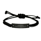 Remarkable Housekeeper Gifts, Your dedication and hard work, Inspirational Birthday Christmas Unique Black Rope Bracelet For Housekeeper, Coworkers, Men, Women, Friends