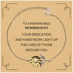 Remarkable Microbiologist Gifts, Your dedication and hard work, Inspirational Birthday Christmas Unique Sunflower Bracelet For Microbiologist, Coworkers, Men, Women, Friends