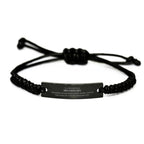 Remarkable Missionary Gifts, Your dedication and hard work, Inspirational Birthday Christmas Unique Black Rope Bracelet For Missionary, Coworkers, Men, Women, Friends