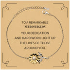 Remarkable Neurosurgeon Gifts, Your dedication and hard work, Inspirational Birthday Christmas Unique Sunflower Bracelet For Neurosurgeon, Coworkers, Men, Women, Friends