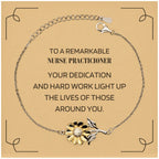 Remarkable Nurse Practicioner Gifts, Your dedication and hard work, Inspirational Birthday Christmas Unique Sunflower Bracelet For Nurse Practicioner, Coworkers, Men, Women, Friends