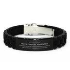 Remarkable Occupational Therapist Gifts, Your dedication and hard work, Inspirational Birthday Christmas Unique Black Glidelock Clasp Bracelet For Occupational Therapist, Coworkers, Men, Women, Friends