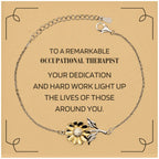 Remarkable Occupational Therapist Gifts, Your dedication and hard work, Inspirational Birthday Christmas Unique Sunflower Bracelet For Occupational Therapist, Coworkers, Men, Women, Friends